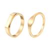 Irregular Titanium Steel Ring Retro Couple Ring Arc Mirror Ring Female Niche Design