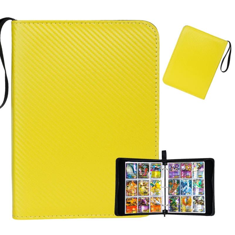 Large Zipper Binder A4/A5 Photocard Collect Book PU Leather Game King Collection Football Star Card Booklet 4/9 Grids Customized