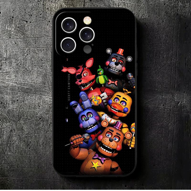 

Five N-Nights At F-Freddys Soft Phone Case for iPhone 16 16E 17 Air 15 Pro Max 14 Plus 13 Mini 11 12 7 Black Cover Back Shell iPhone 14 Pro