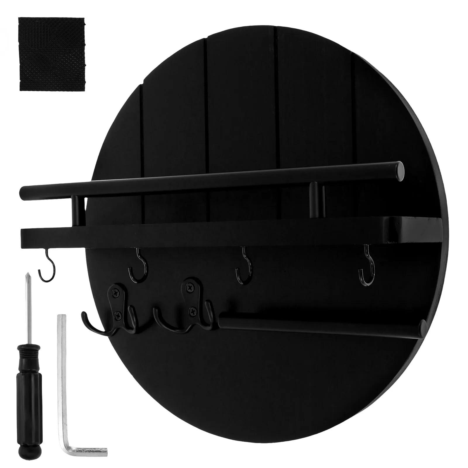 Деревянная настенная ключница с полкой и крючками, декоративная стойка для ключей, настенный органайзер для почты, настенная плавающая полка, для дома, прихожей