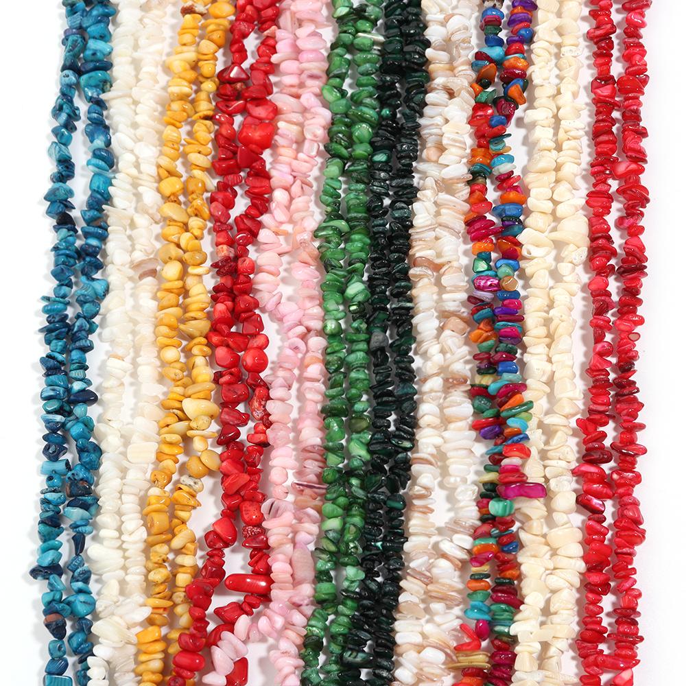 Natural Shell Beads Irregular Chips Gravel Coral Loose Spacer Beads For Jewelry Making DIY Crafts Bracelets Necklace Accessories