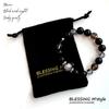 Natural Power Stone Bracelet with Suzaku Silver Carved and Eye Black Protection from Evil and Amulet for Good and Includes a Luxury Drawstring Bag