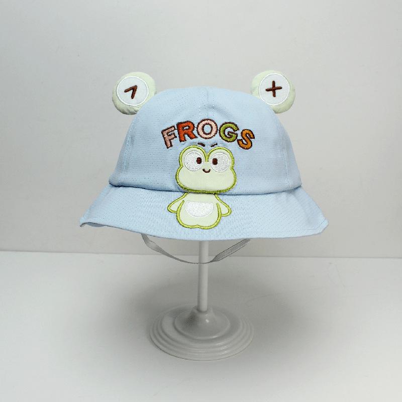 Korean Style Cute Frog Bucket Hat for Boys & Girls - Spring Sun Protection, Adorable Cartoon Design