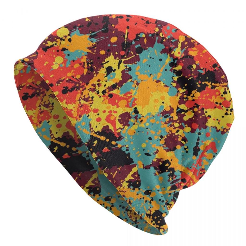Abstract Street Graffiti Beanie Cap Unisex Winter Warm Bonnet Femme Knitted Hats Colorful Camouflage Skullies Beanies Hat
