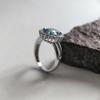 Серебряное кольцо с мистик топазом, вес изделия 3,79 гр (2203865)