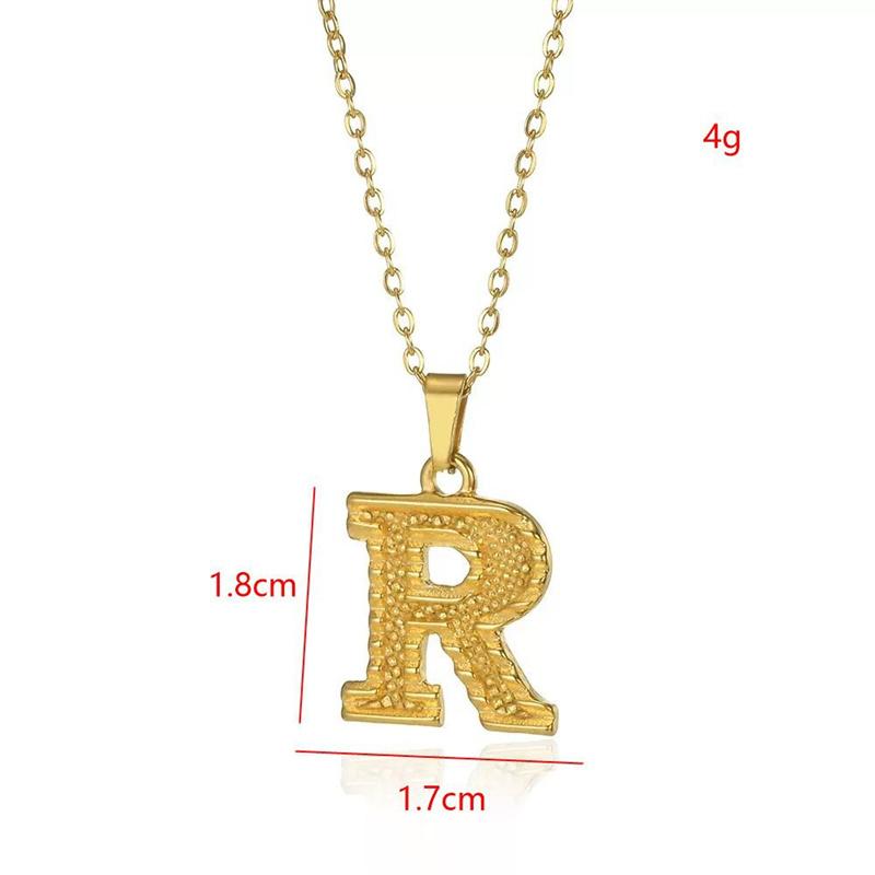 Stainless Steel Initial Necklaces For Women Men Gold Color Letter Necklace Pendant Jewelry Male Female Neck Chain Birthday Gift