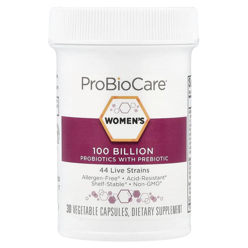 Women's Probiotics With Prebiotic, 100 Billion, 30 Vegetable Capsules