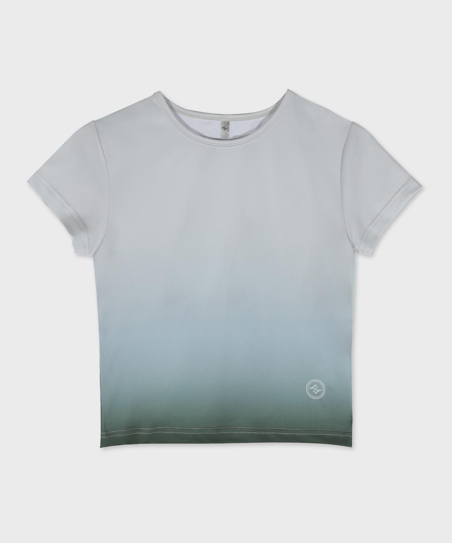 Poder Ombre Logo Crop T-Shirt [Green]