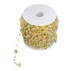 Gold Pearl Beads Chain Silver Faux Pearl Pearl Strand Trim 8+3mm Artificial Pearl Strand Flower Wreath