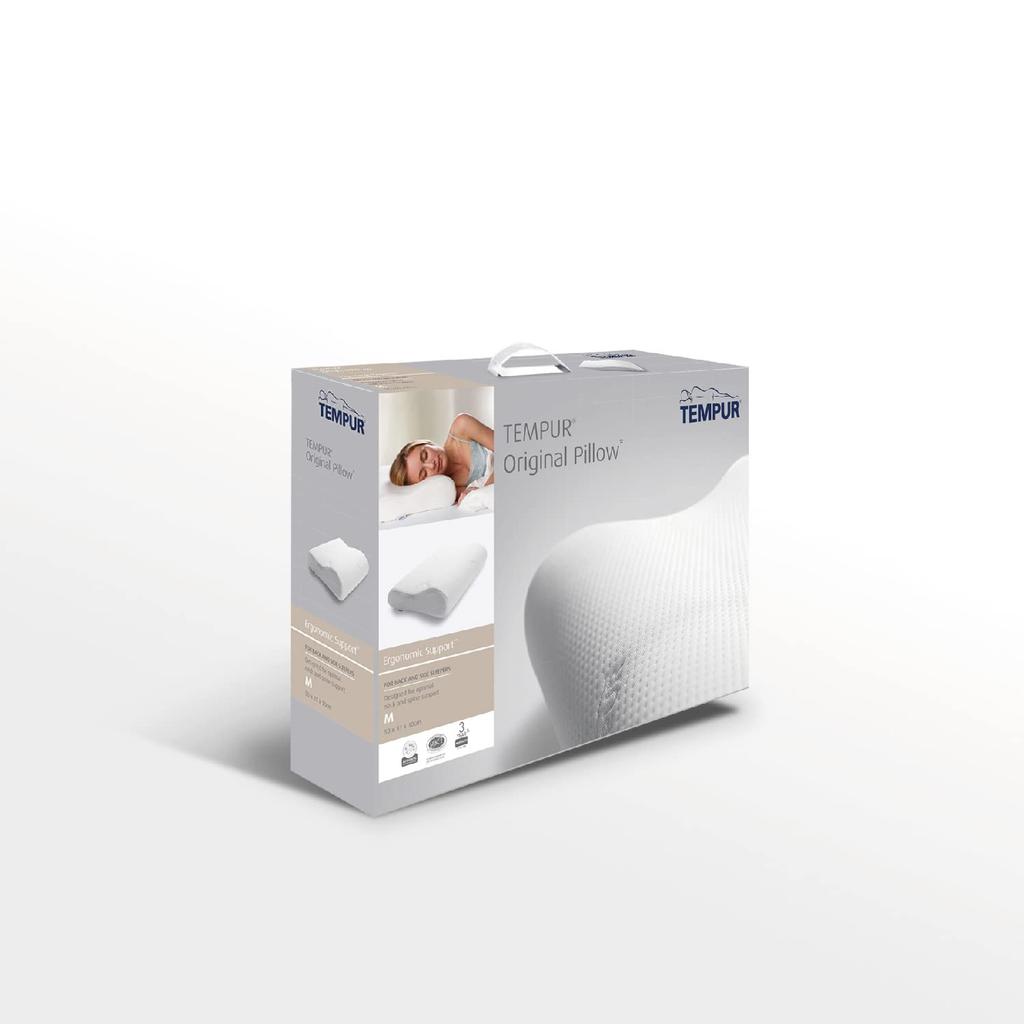 TEMPUR Original Neck Pillow, Medium (50cm Wide, 31cm Deep, 10-7cm High), 50012-20