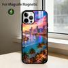 Summer Art M-Miami Florida Phone Case For iPhone17,16,15,14,13,12,11 Plus,Pro Magnetic with Magsafe Wireless Charging