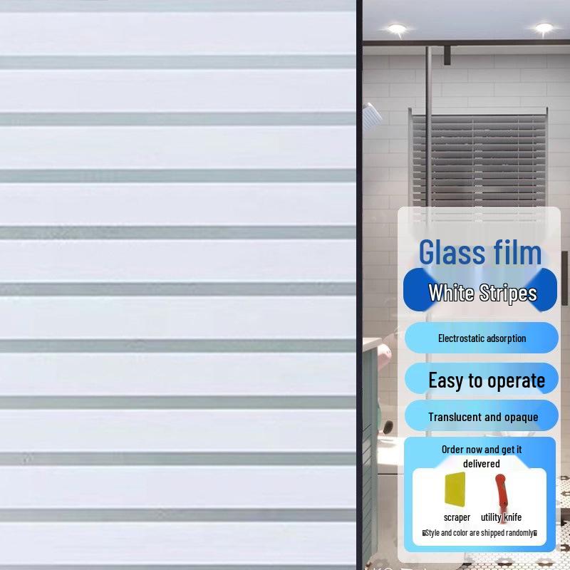 Thickened Privacy Window Film - Light-Proof, Electrostatic Glass Sticker for Bedroom and Office Use