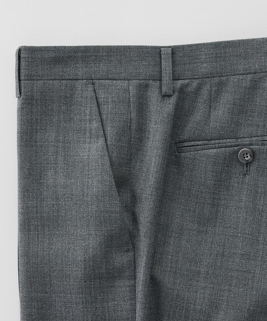STCO Extra Fine Wool 31% Solid Summer Suit Pants_Grey (Classic Fit)_Sslxb64Csg