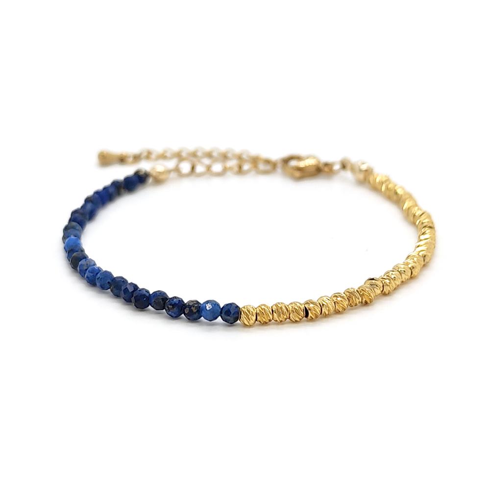 Vlen Women's Adjustable Bracelet with Textured Corrugated Beads Bijoux Natural Stone Dainty Jewelry Gift
