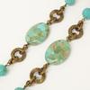 STEPHEN DWECK Turquoise/Coral Chain Necklace Gold/Red/BlueUsed