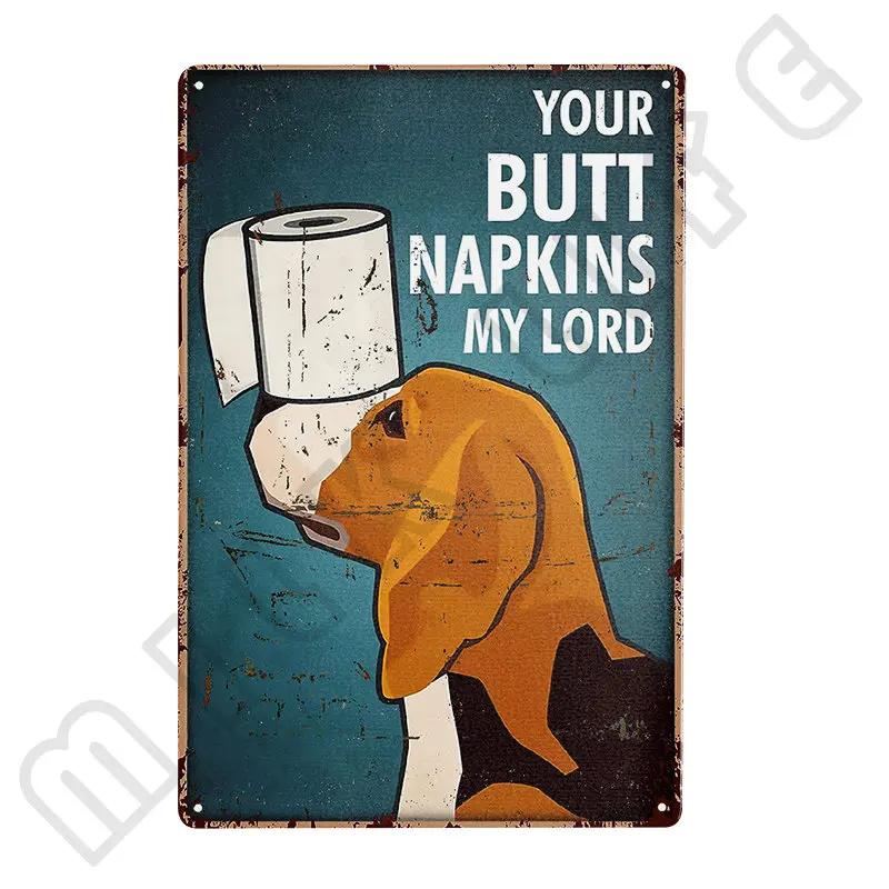 Funny Beagle Dog Metal Tin Sign Plate Retro Art for Bathroom Kitchen Restaurant Dessert Shop Pet Shop Farmhouse Home Room Decor