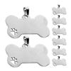 Bone Shape Stainless Steel Pet Tags for Dog Collar Use 40Pcs Set