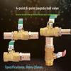Brass Pagoda Water Pipe Ball Valve (6-19mm) with Hose Switch