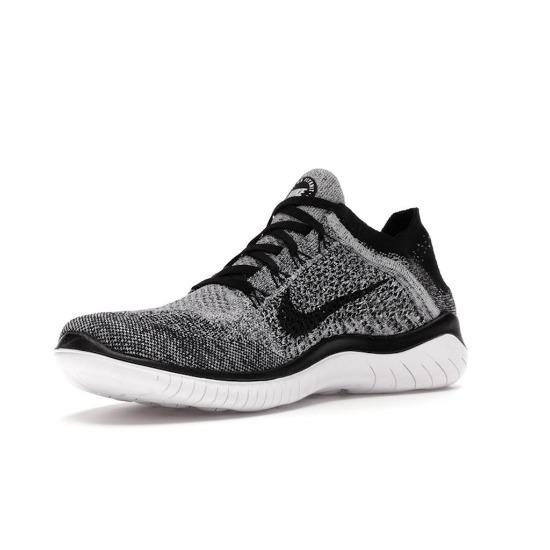 Nike Free RN Flyknit  White Black Men Sneakers 942838-101