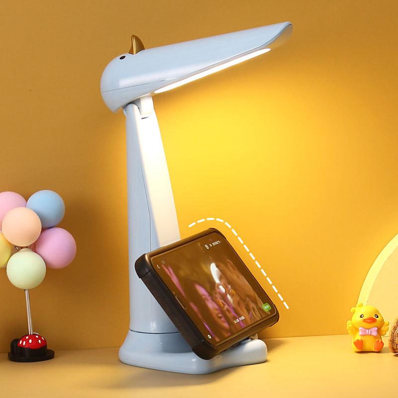 Modern Minimalist Abs Table Lamp With Button Switch Blue Pink Yellow