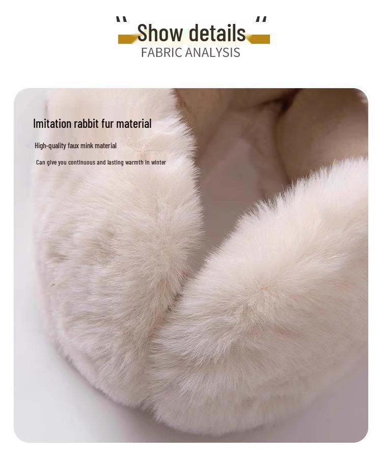 Winter Bear Earband: Fleece-Lined Windproof Cycling Earmuffs for Women & Students