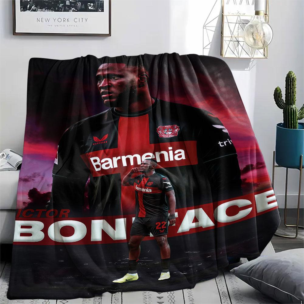Victor Boniface Printed Flannel Blanket, soft throw for bedroom sofa, washable, fan merchandise, great gift.