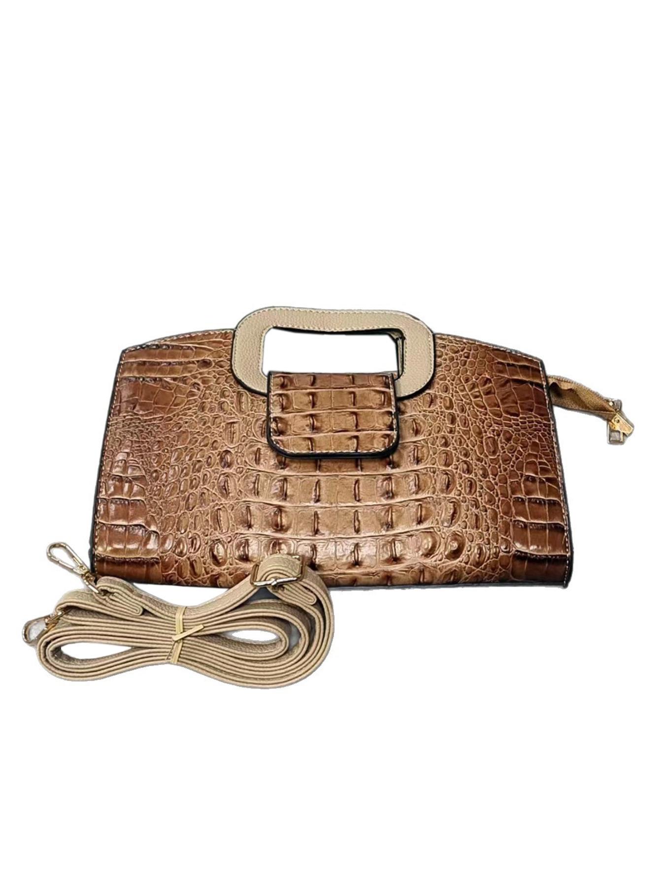 

Повседневная личность универсальная мода женская сумка большая вместимость женская сумка с узором крокодила сумка через плечо