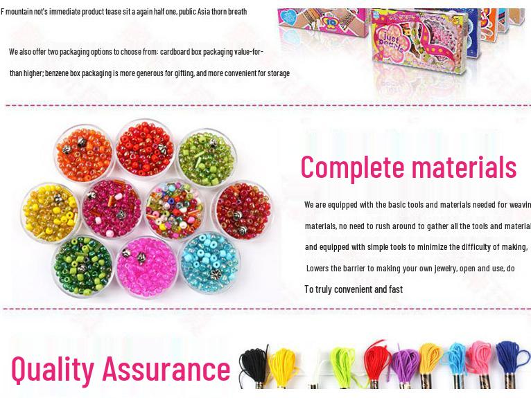 Children's DIY Beading & Weaving Bracelet Kit - Educational Jewelry Making Toys for Girls
