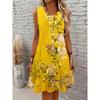 Summer Sleeveless Dress Women Fashionable Colorful Flowers 3d Print Beach Vacation Mini Dresses Comfortable Plus Size 8XL Soft Breathable Vest Dress