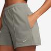Nike Solid Color Elastic Waist Breathable Versatile Casual Shorts Women Shorts Khaki HF6941-320
