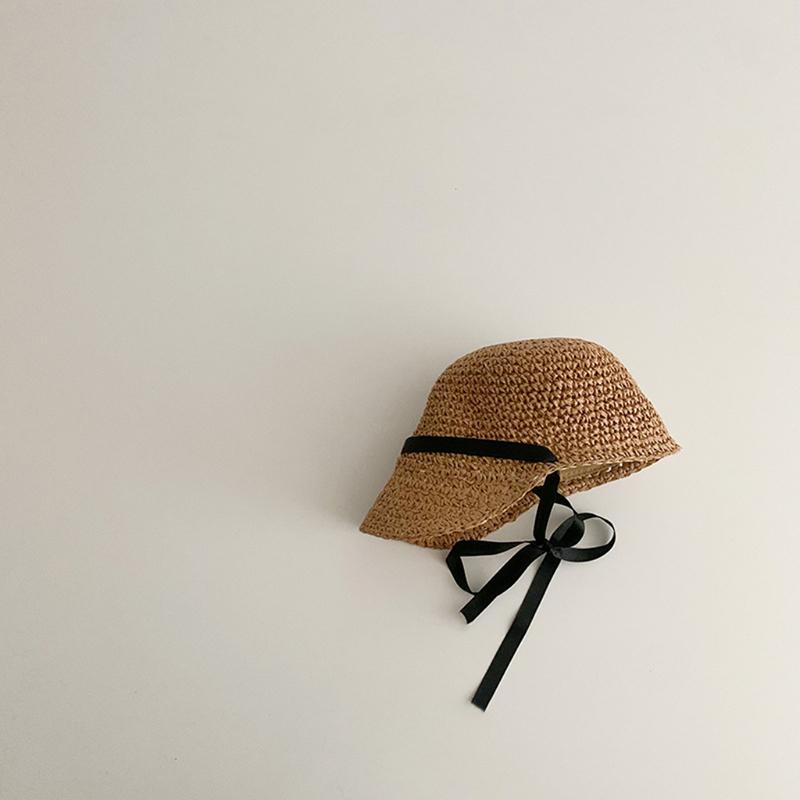 Детская шляпа от солнца, летняя дышащая соломенная шляпа на шнуровке, дорожные кепки для маленьких мальчиков и девочек