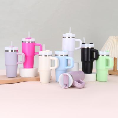 14oz Car Mug with Handle Double-layer Vacuum Coffee Cup Portable Water Cup Large Capacity 304 Stainless Steel Travel Thermal Cup