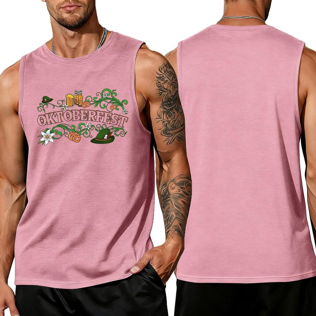 Men Sleeveless Tank Top Casual Summer Loose Fit Lightweight Muscle Shirt Breathable Soft Fabric Comfortable Beachwear