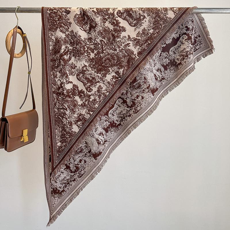 Women's Faux Cashmere Winter Scarf Thick Warm Pashmina Wrap Soft Shawl Kerchief Blanket New Design for Cold Weather