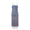 Fashion Style 2024 Spring New Arrival Women's Clothing Stylish Lace Patchwork Denim Dress 6045003 485