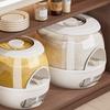 High end pressed rice bucket, moisture-proof, high-end sensory rice box, household plastic kitchen rice tank, simple design