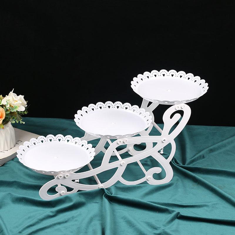 

Трехъярусная подставка для десертов: Многоярусная кондитерская, поднос для конфет и фруктов для гостиной