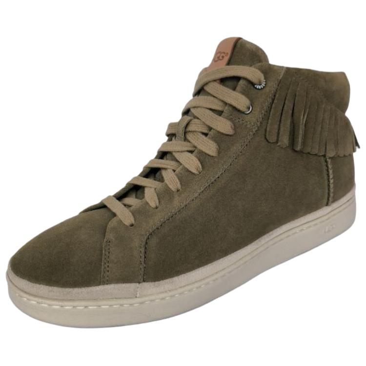 UGG Cali Leather Versatile Round Toe High Top Sneakers Men Sneakers Light-Green 1020137-ALP