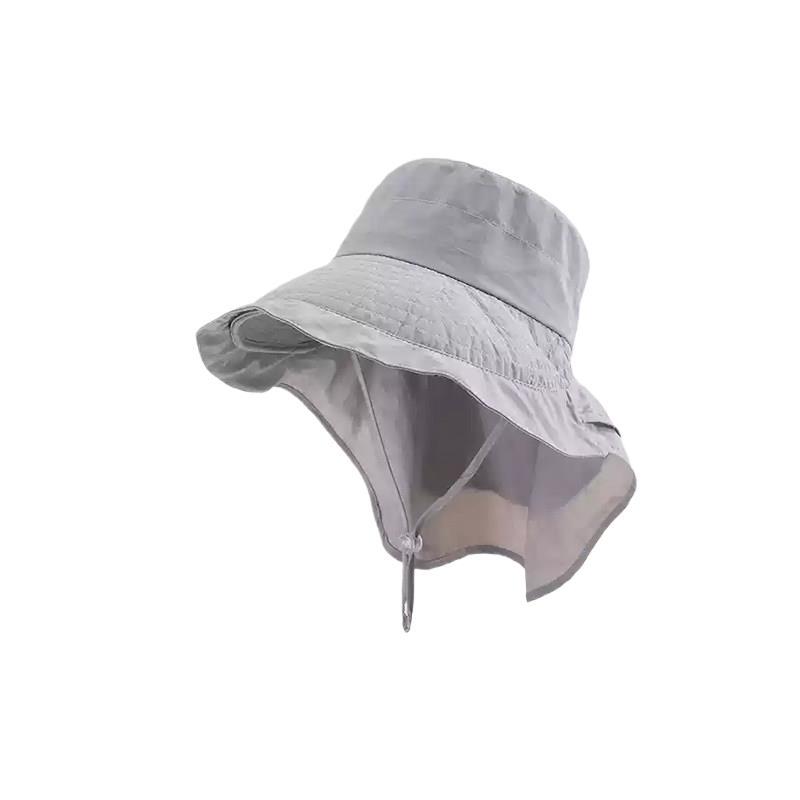 1pc Wide Brim Sun Hats for Women Anti-UV Neck Protection Outdoor Fisherman Visors Cap Fold Summer Multi-functional Beach Hats
