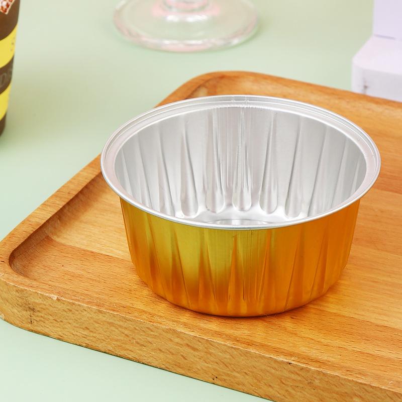 10Pcs Aluminum Cake Cup Round Foil Baking Cup Heat Resistant Cake Cups Mold With Lid Cupcake Birthday Wedding Party Supplies