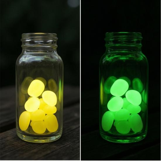 4.5cm Luminous Stones Dark Pebbles Fish Tank Glow In The Aquarium Rocks Pebbles