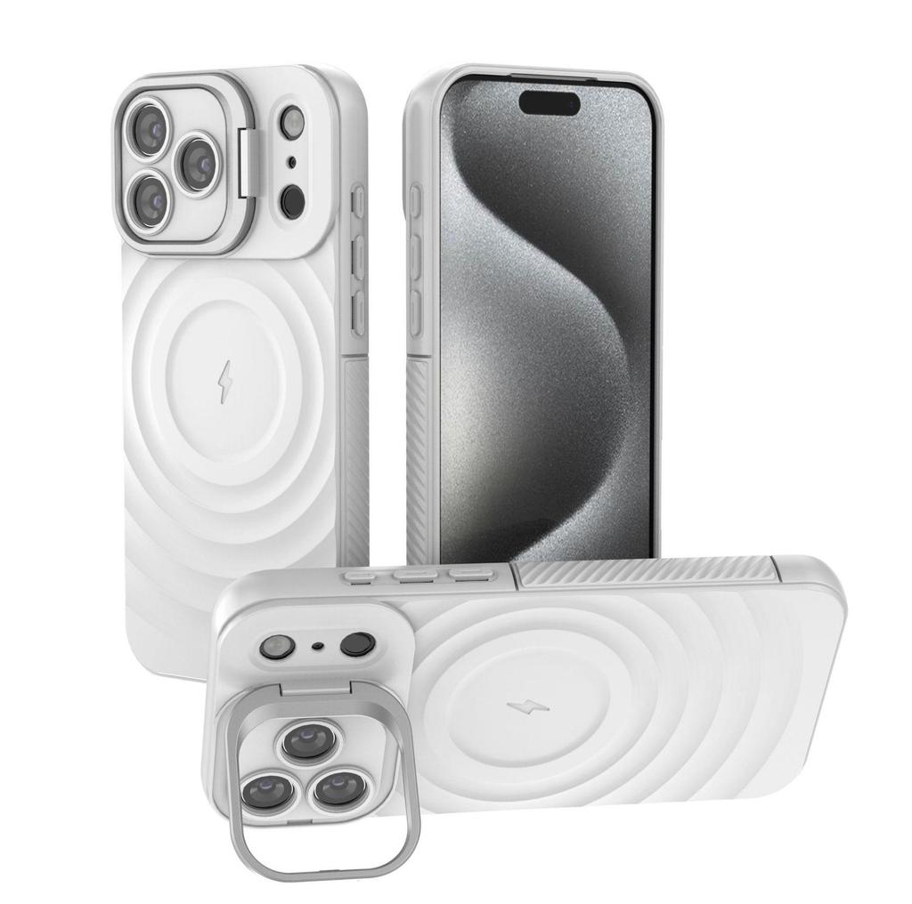 iPhone 17 Pro Max Case: Wave Pattern Anti-Drop, Lens Cover, Invisible Stand
