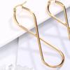 European and American Fashion Drop Earrings Unlimited Geometric Number 8 Hoop Ear Rings Golden Woman's Retro Earrings Party Gift