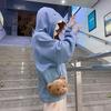 Grappige Haai Patchwork Fleece Hoodies Vrouwen Mannen Herfst Kawaii Sweatshirt Casual Lange Mouw Trui School Paar Kleding Nieuw
