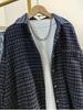 Korean Style Loose Lapel Plaid Hooded Shirt for Autumn/Winter 2025 - Plus Size, Thickened, Brushed.