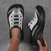 Knitted Mesh Walking Shoes Women Fashion Thick Sole Slippers Lightweight Soft Casual Footwear for Traveling Height-increasing