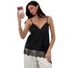 V Neck Irregular Lace Spliced Loose Camisole Tank Top