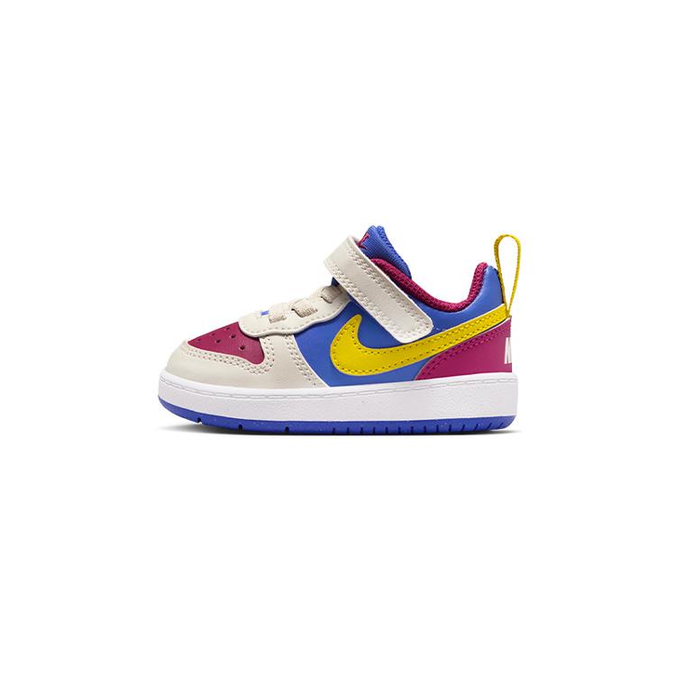 Nike Court Borough Low Recraft TD Sweet Beet Comet Blue Citron Baby Sneakers Multi-Color Soft-Pearl Bright-Citron IM2183-633