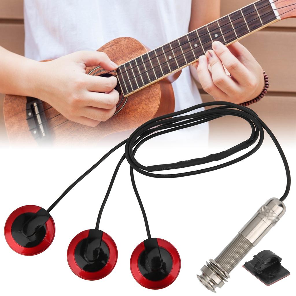 Guitar Piezo Pickup Transducer Removable for Acoustic Guitar Ukulele Thumb Piano Mandolin