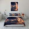3Pcs Dreamy Unicorn Sleeping On Clouds Duvet Cover Set With 3D Printing Design Soft Polyester Bedding Set All-Season Comfort
